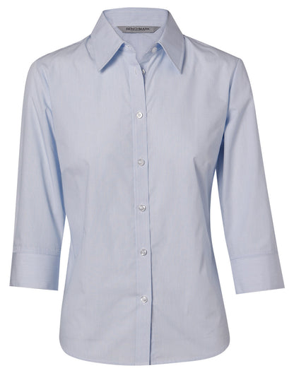 Women's Fine Stripe 3/4 Sleeve Shirt - M8213
