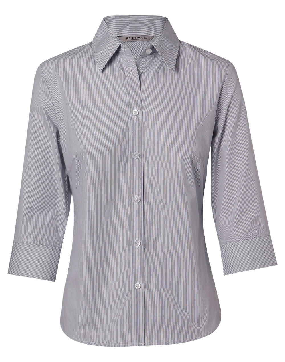 Women's Fine Stripe 3/4 Sleeve Shirt - M8213