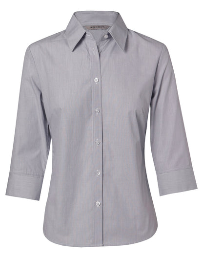 Women's Fine Stripe 3/4 Sleeve Shirt - M8213