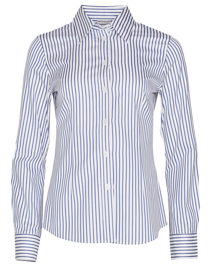 Ladies Executive Sateen Stripe Long Sleeve Shirt - M8310L