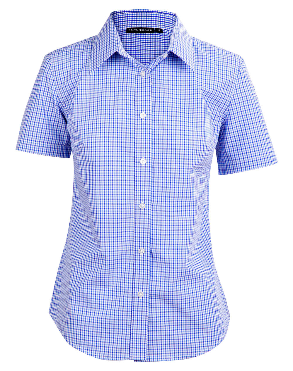 Ladies’ Multi_Tone Check Short Sleeve Shirt - M8320S