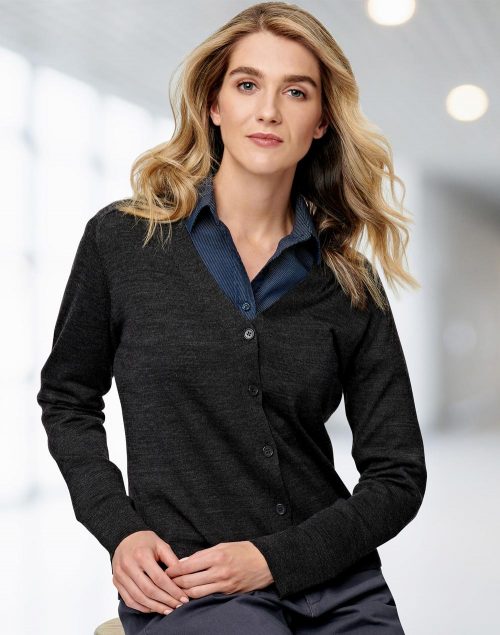 Women's V-Neck Long Sleeve Cardigan - M9602