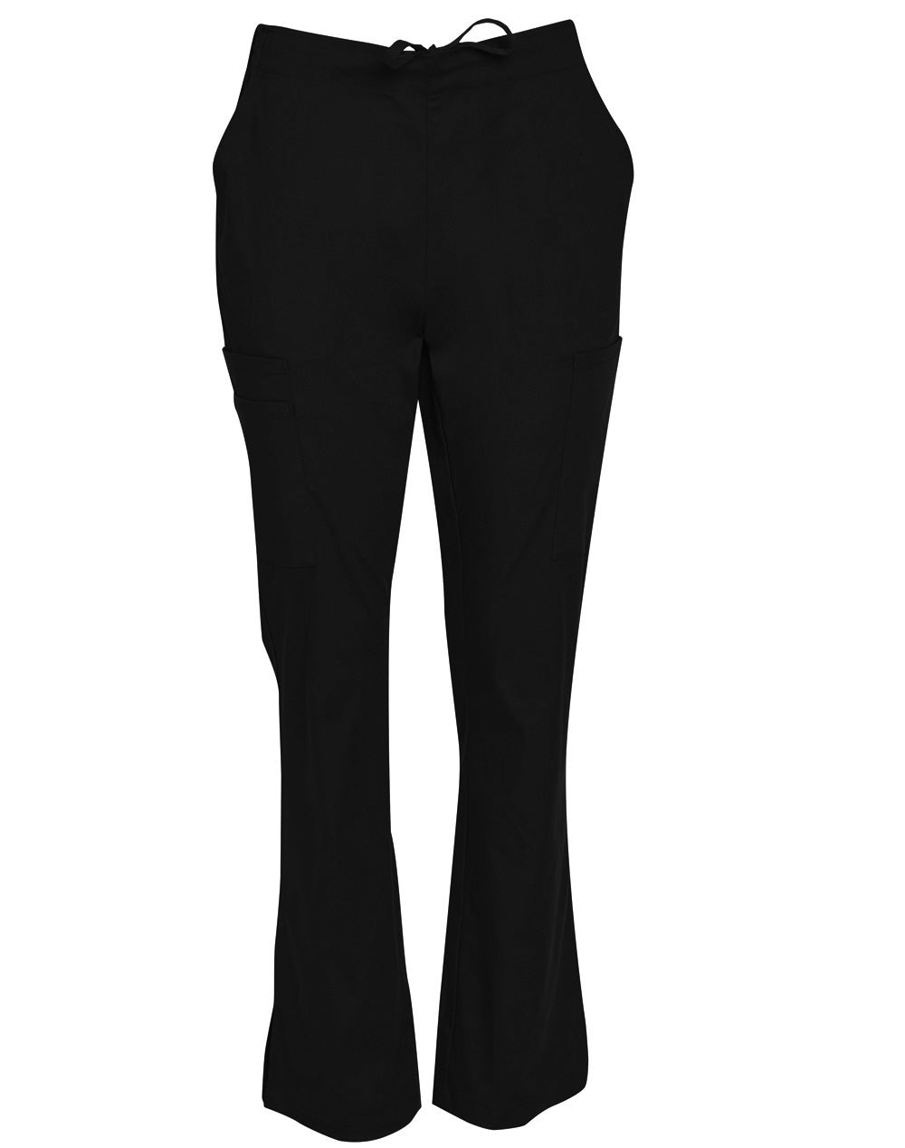 LADIES SEMI-ELASTIC WAIST TIE SOLID COLOUR SCRUB PANTS - M9720