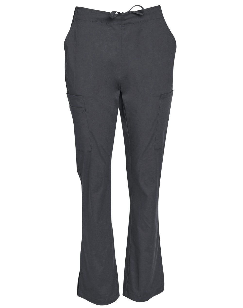 LADIES SEMI-ELASTIC WAIST TIE SOLID COLOUR SCRUB PANTS - M9720