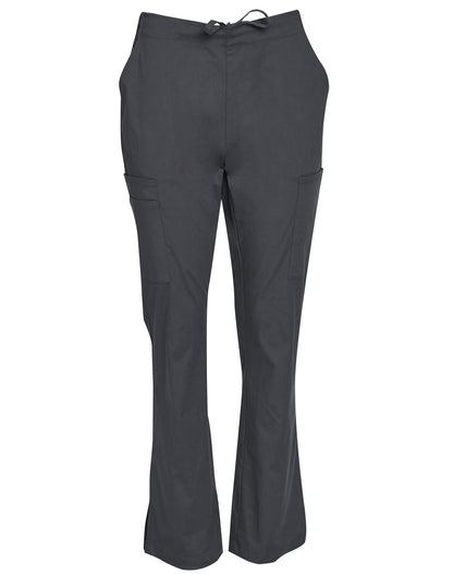 LADIES SEMI-ELASTIC WAIST TIE SOLID COLOUR SCRUB PANTS - M9720