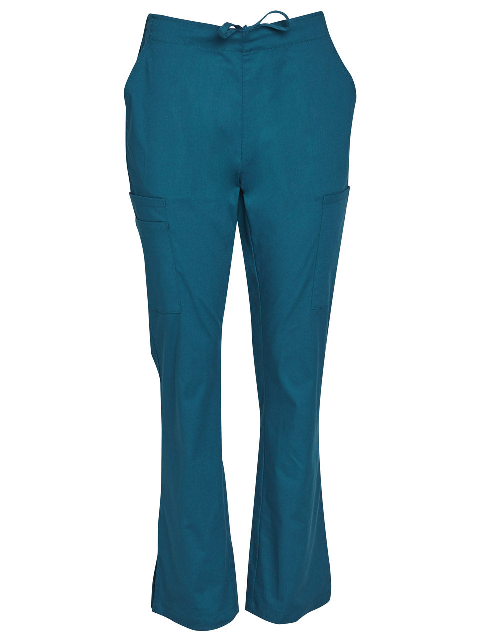 LADIES SEMI-ELASTIC WAIST TIE SOLID COLOUR SCRUB PANTS - M9720