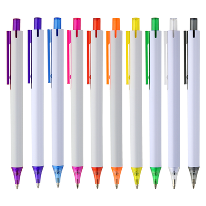 York White Plastic Pen - PP105