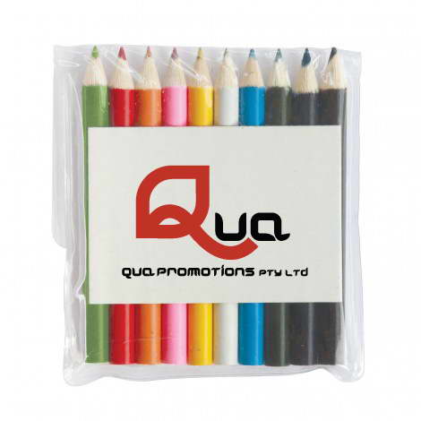 10 COLOURED PENCILS IN POUCH - Z603-10