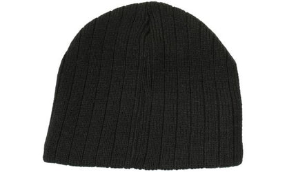 Cable Knit Beanie With Inner Fleece Head Band – 4189