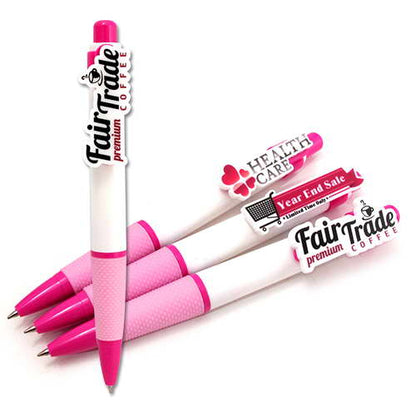 Plastic Pen with Acrylic Logo - PK06024A