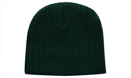 Cable Knit Beanie With Inner Fleece Head Band – 4189