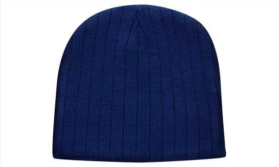 Cable Knit Beanie With Inner Fleece Head Band – 4189