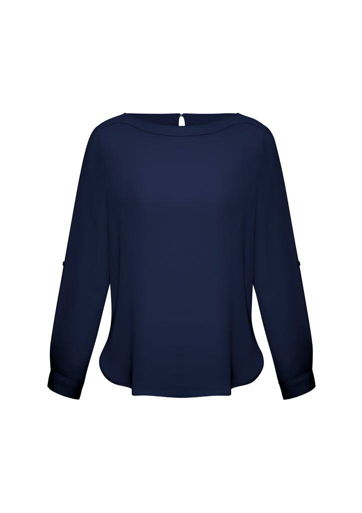 Ladies Madison Boatneck Blouse - S828LL