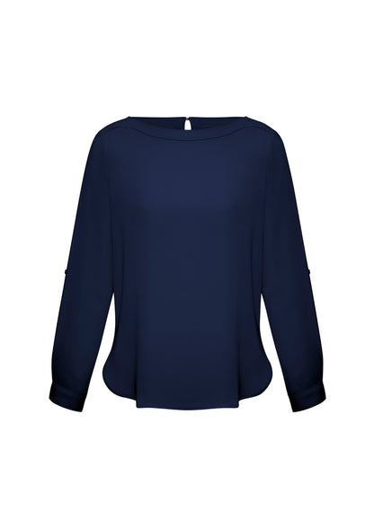 Ladies Madison Boatneck Blouse - S828LL