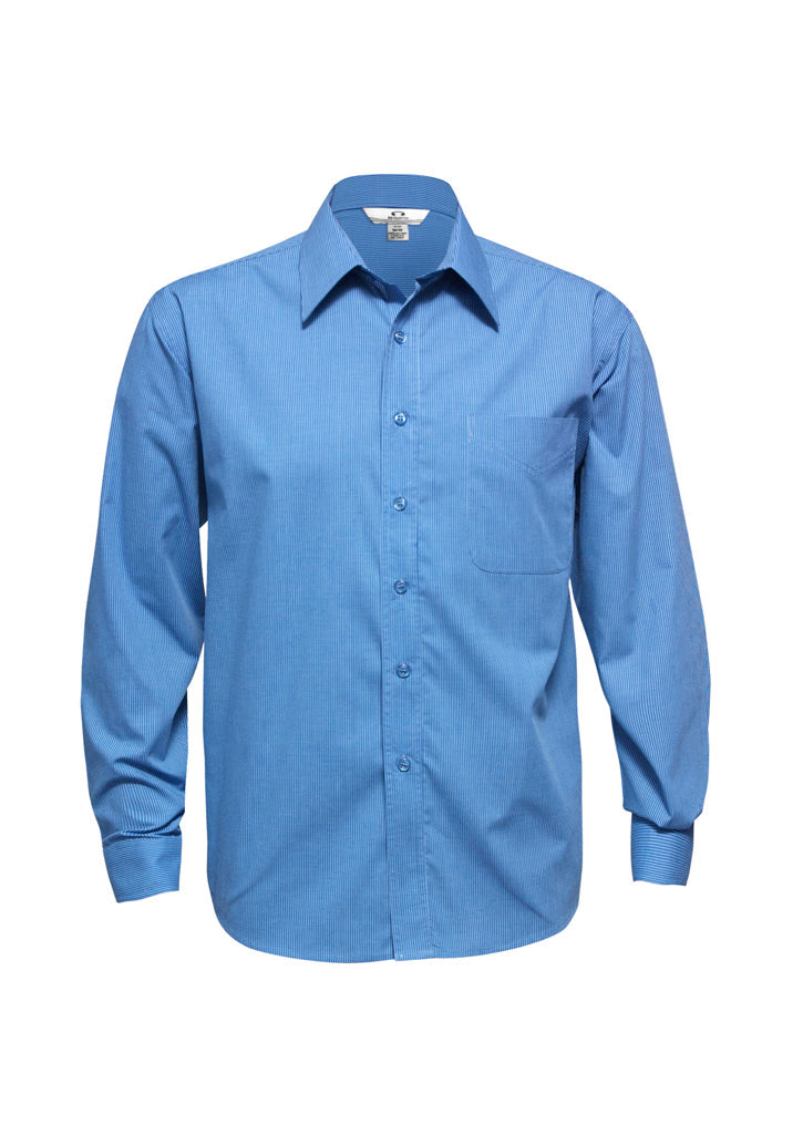 Mens Micro Check Long Sleeve Shirt - SH816