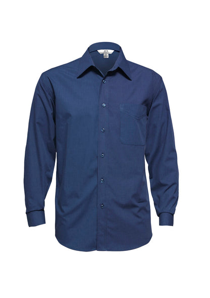 Mens Micro Check Long Sleeve Shirt - SH816