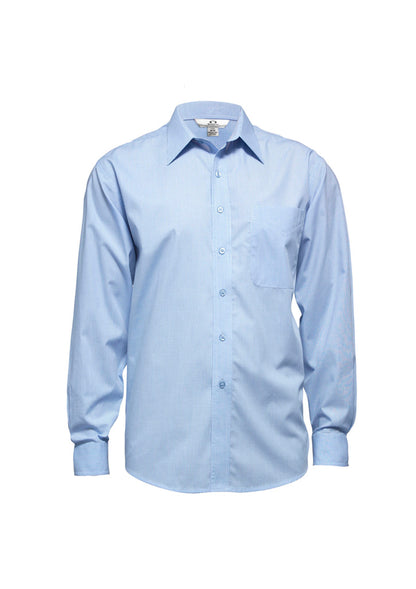 Mens Micro Check Long Sleeve Shirt - SH816