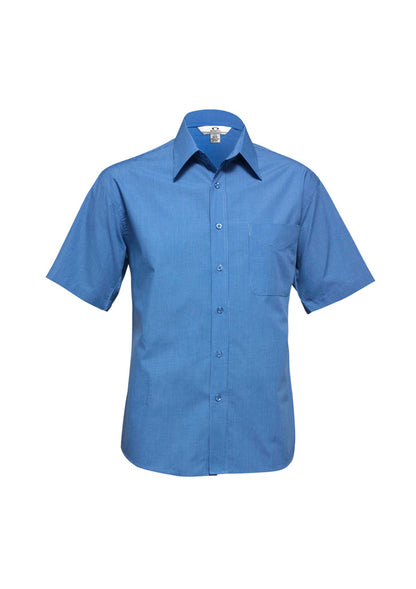 Mens Micro Check Short Sleeve Shirt - SH817