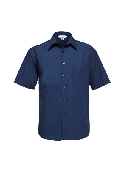 Mens Micro Check Short Sleeve Shirt - SH817