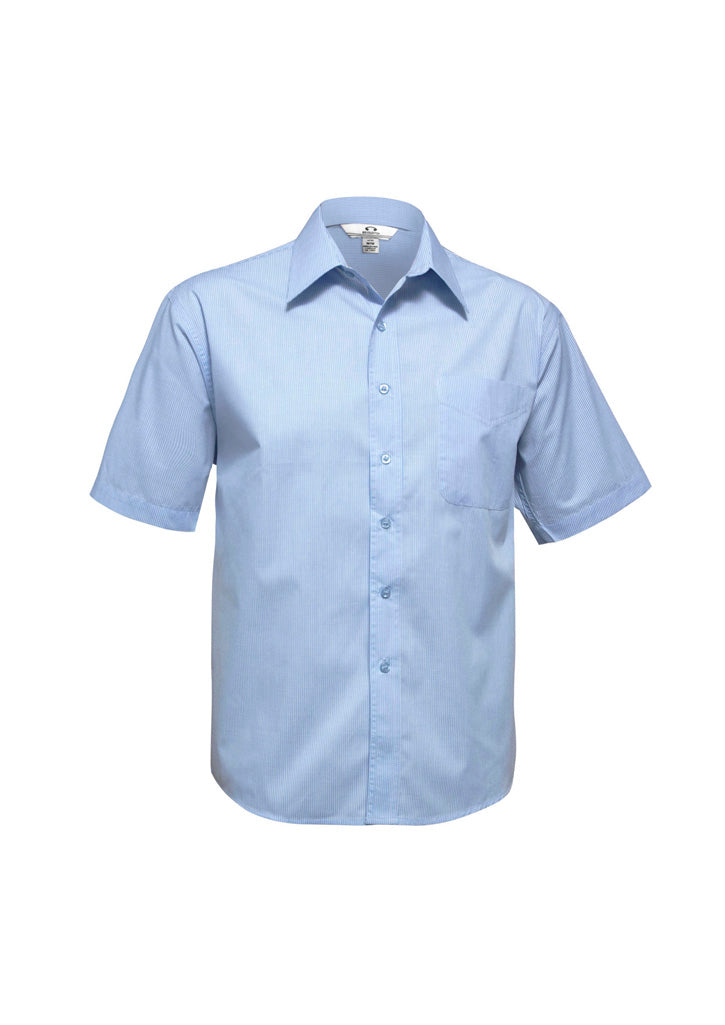 Mens Micro Check Short Sleeve Shirt - SH817
