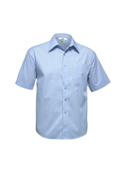 Mens Micro Check Short Sleeve Shirt - SH817