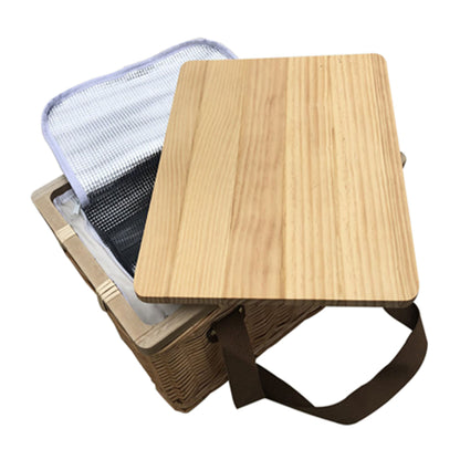 Gold Coast Wicker Picnic Cooler Basket - WCB002