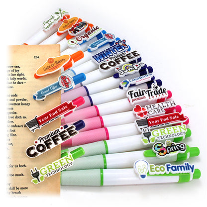 Plastic Pen with Acrylic Logo - PK06024A